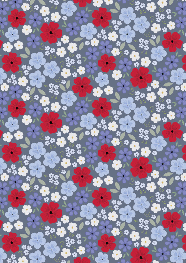 Forever Blooms - Floral Palette - Slate Grey
