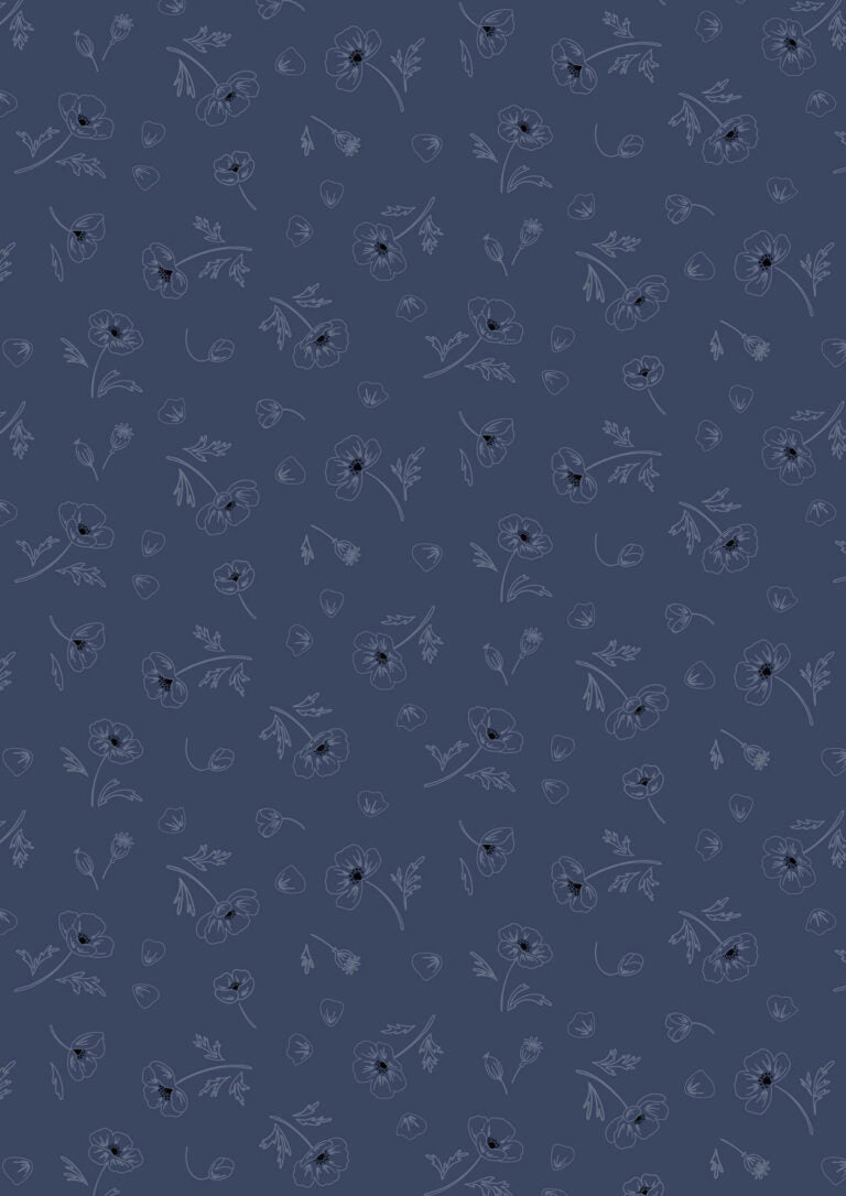 Forever Blooms - Ephemeral Beauty - Prussian Blue