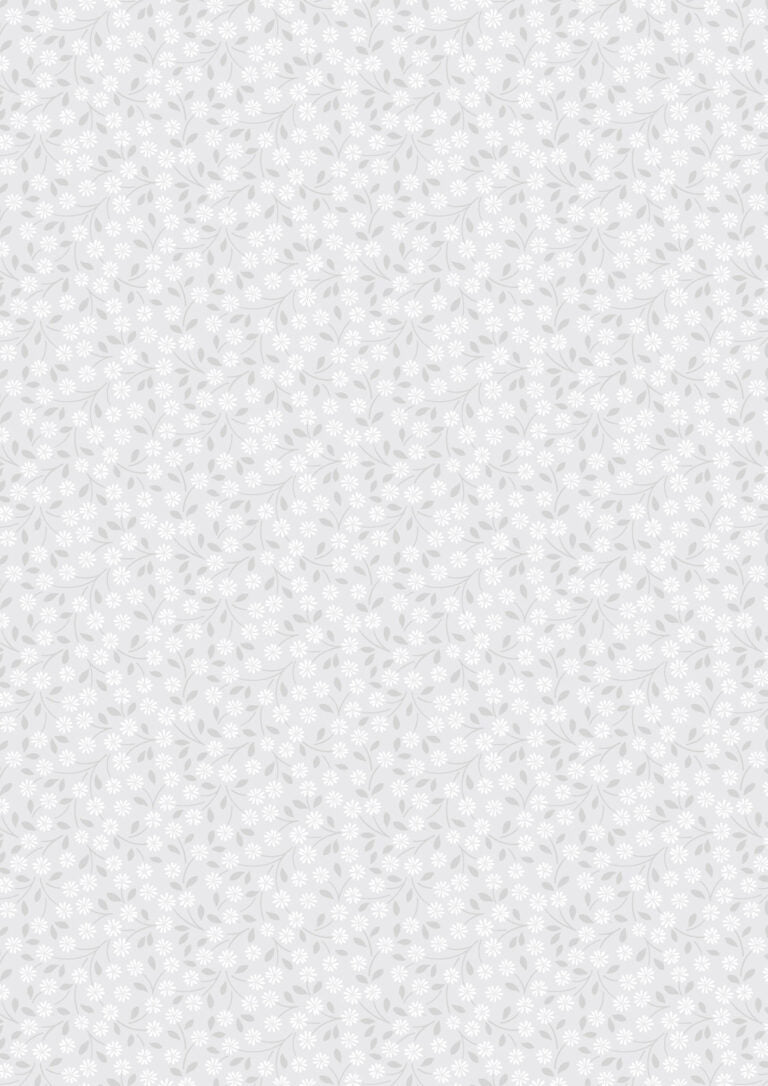 Forever Blooms - Interlaced Blossoms - Bright Grey