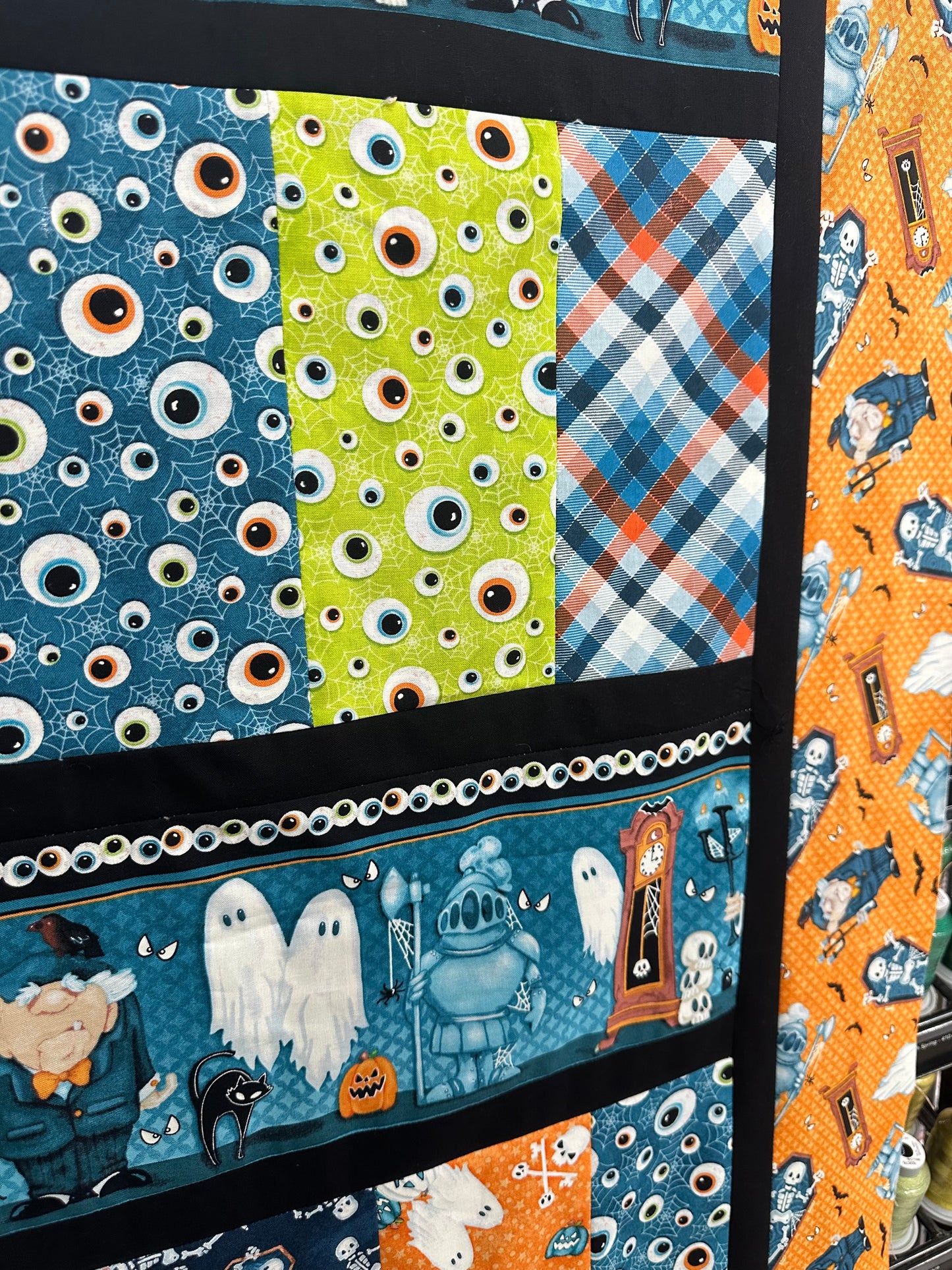 Welcome Foolish Halloween Quilt Kit - Glow in the Dark Fabrics | Beginner Friendly | 46" x 63"