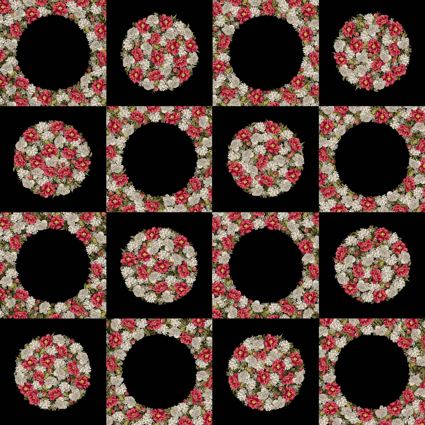 Dots and Holes - Panel Black Karen Montgomery Studio e Fabrics