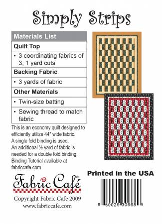 Three Yard Quilt Pattern - Simply Strips