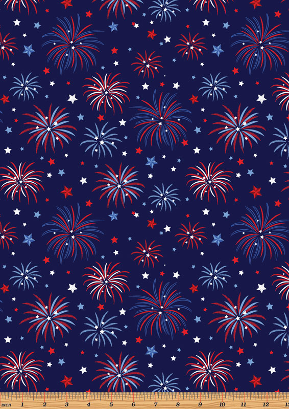 Patriotic Fireworks Navy