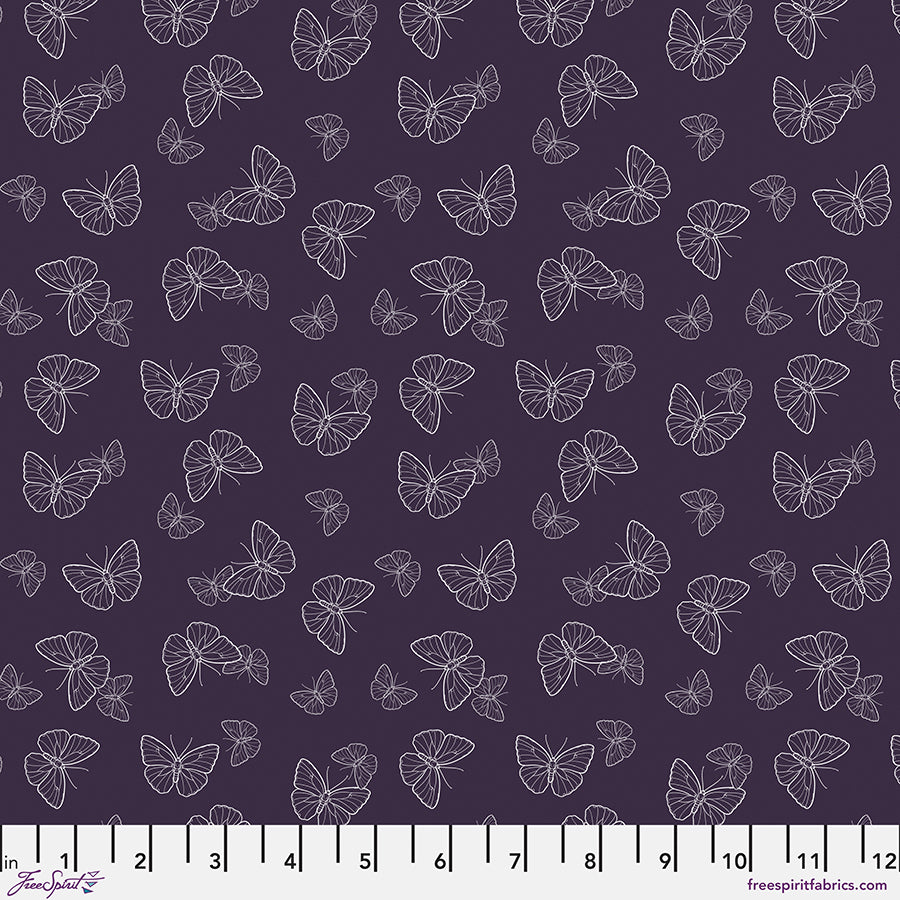 Garden Bed - Butterfly Purple FreeSpirit Fabrics by Rachel Hauer