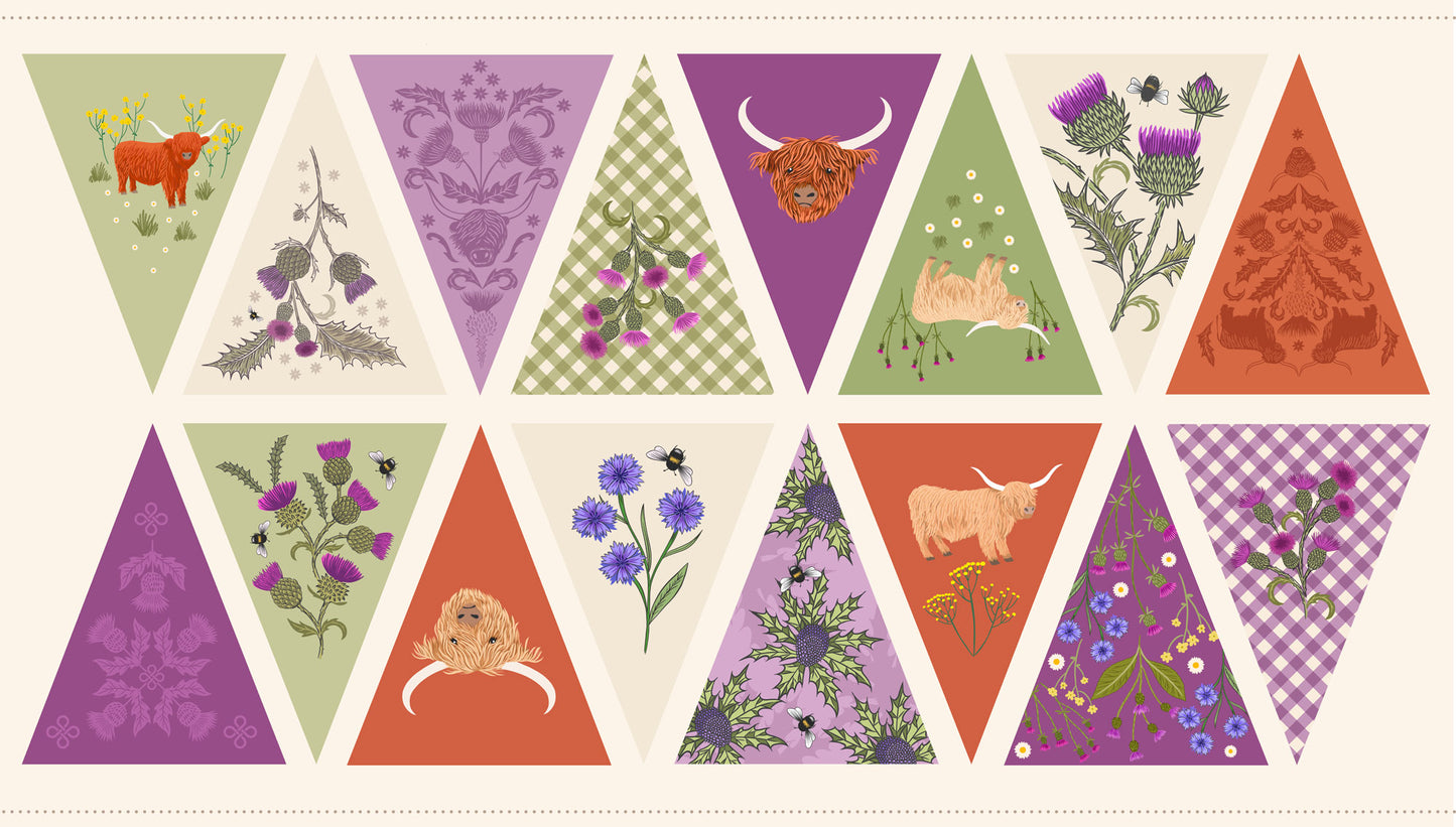 Highlands bunting panel Lewis and Irene Fabrics Highlands