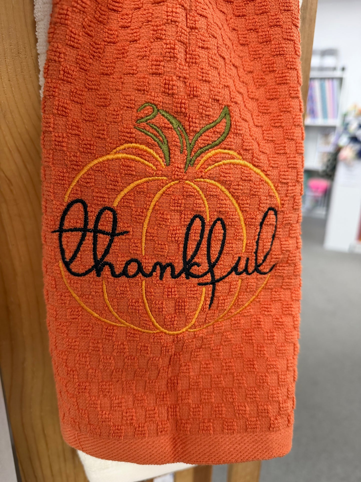 Embroidered Towel Make and Take - Thankful Towel November 11th 11-4pm