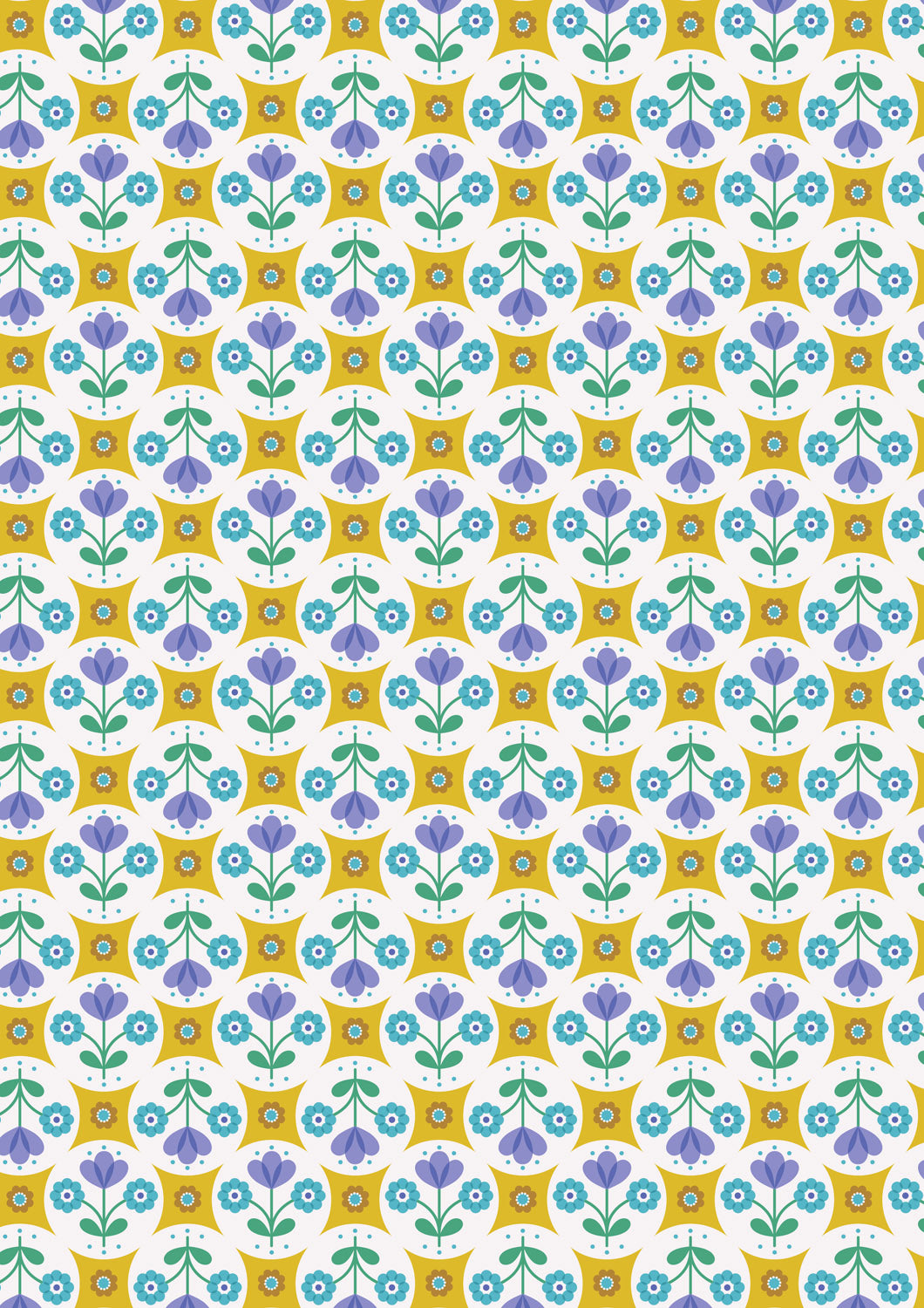 Boho Blooms - Yellow and Blue Flower Circles
