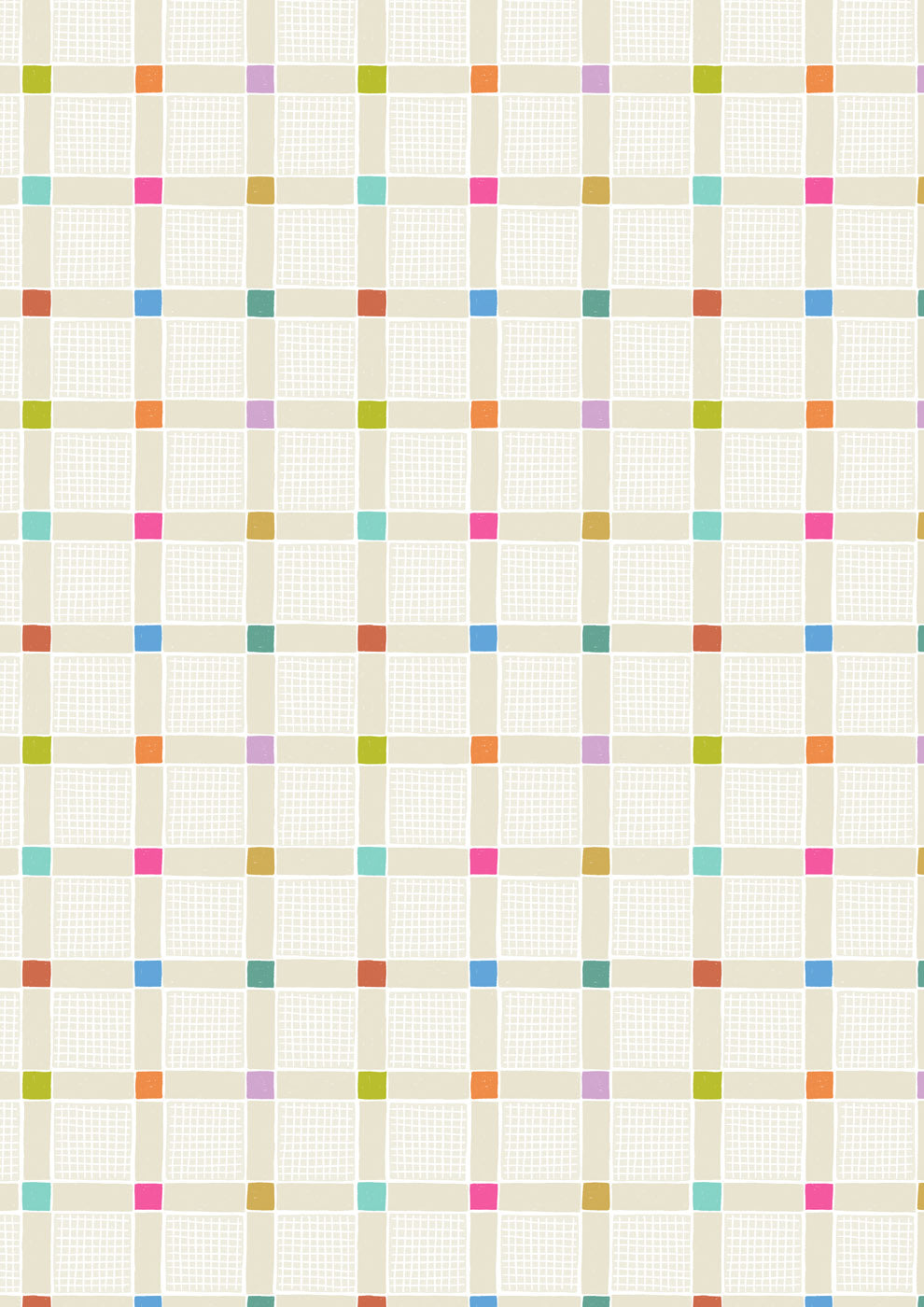 Patchwork Joy - Lovely Check Cream