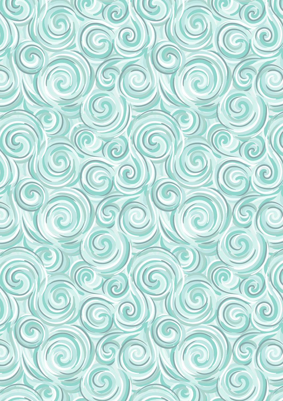 Where The Sky Dances - Northern Lights Swirl Icy Blue (With Pearl)