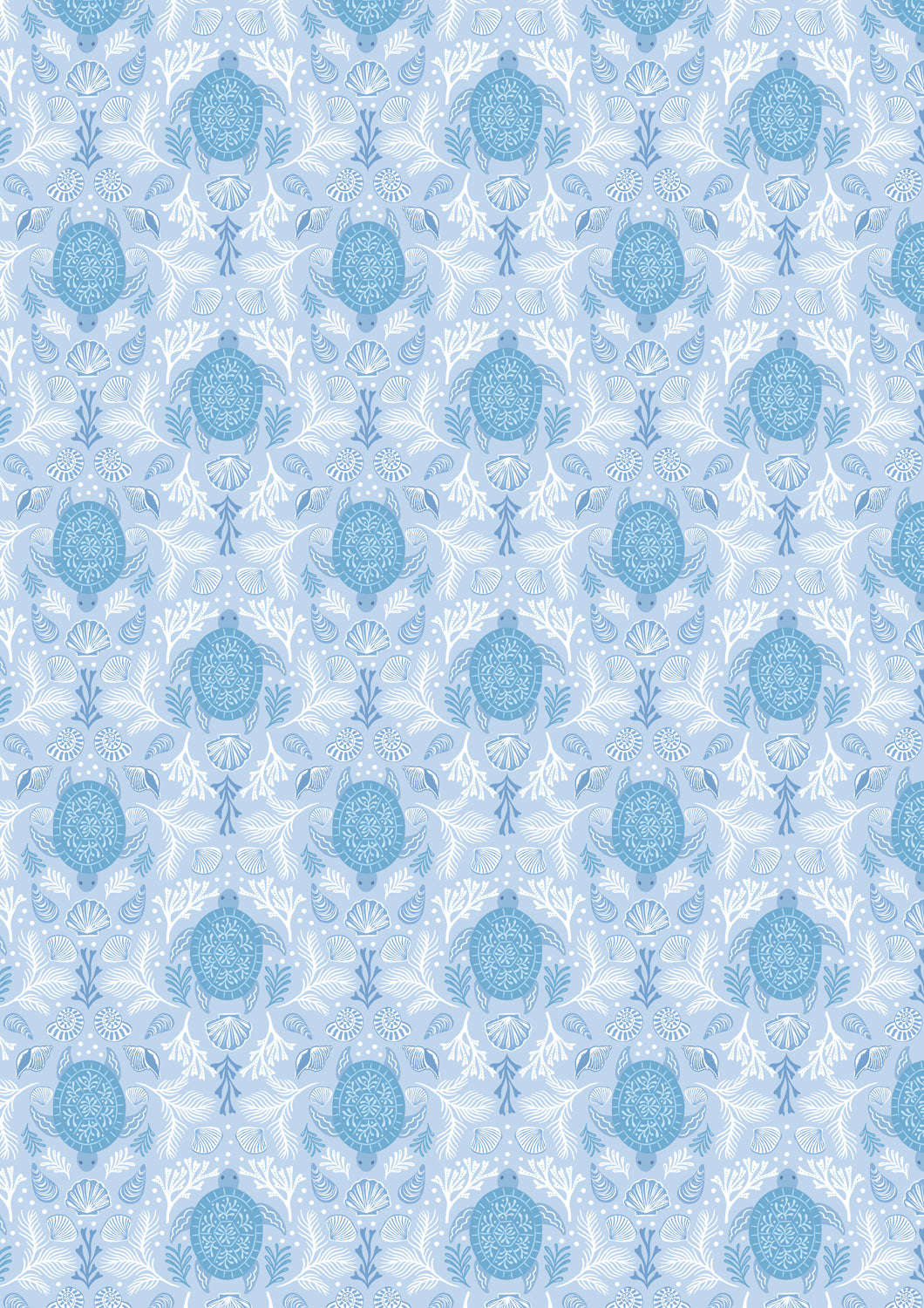 Seas The Day - Mirrored Turtle Blue