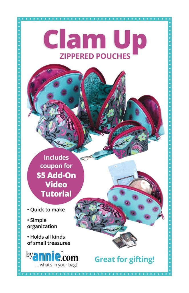 Clam Up Zipper Pouch with Ash - November 8th, 2025 10am - 1:30pm