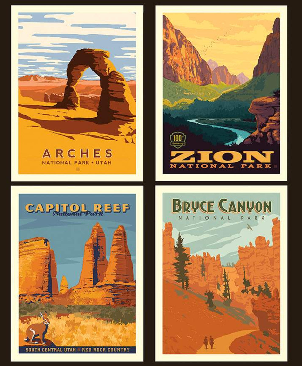 National Parks Pillow Panel Utah