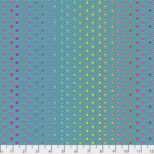 Tula Pink Hexy - Peacock
