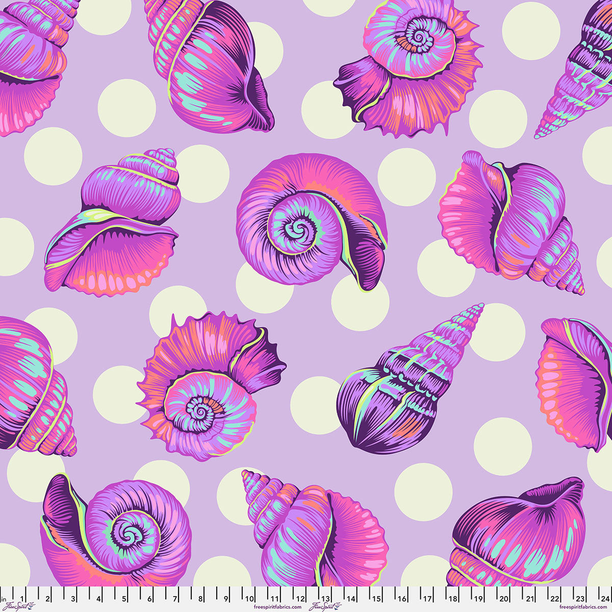 Floral Reef - Big Shelly - Ultraviolet Backing Fabric