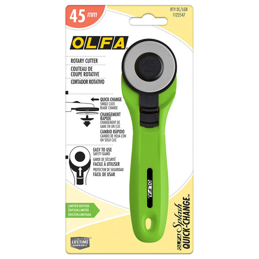Splash 45mm Rotary Cutter by OLFA - Lime