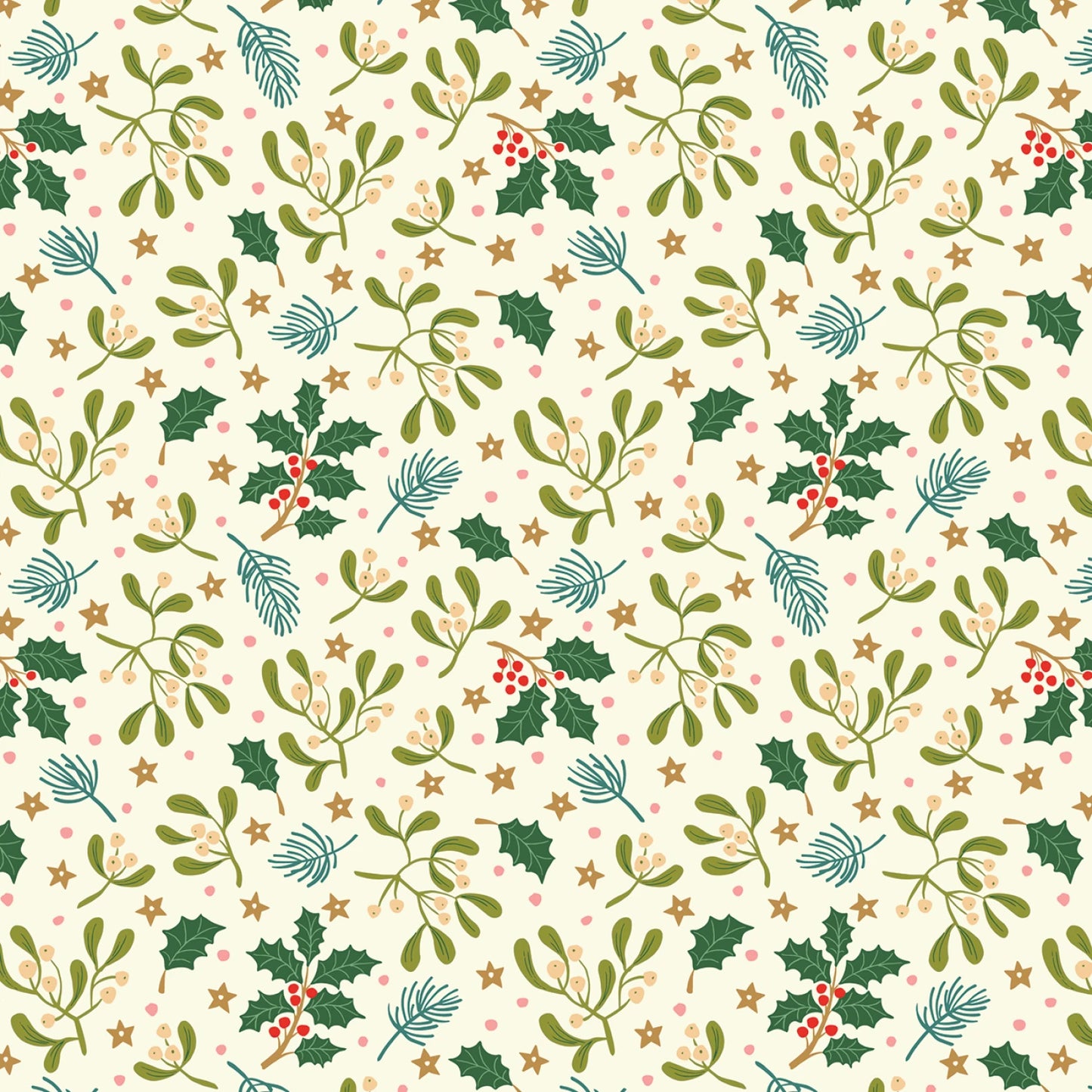 All is Bright - Mistletoe on Cream