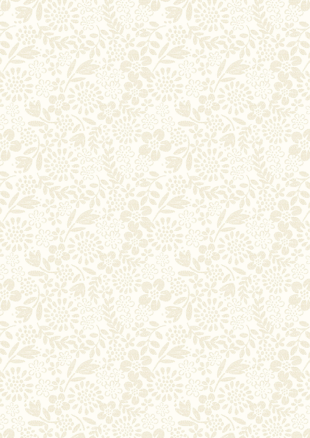 Tiny Tonals - Cream On Cream Flower Garden