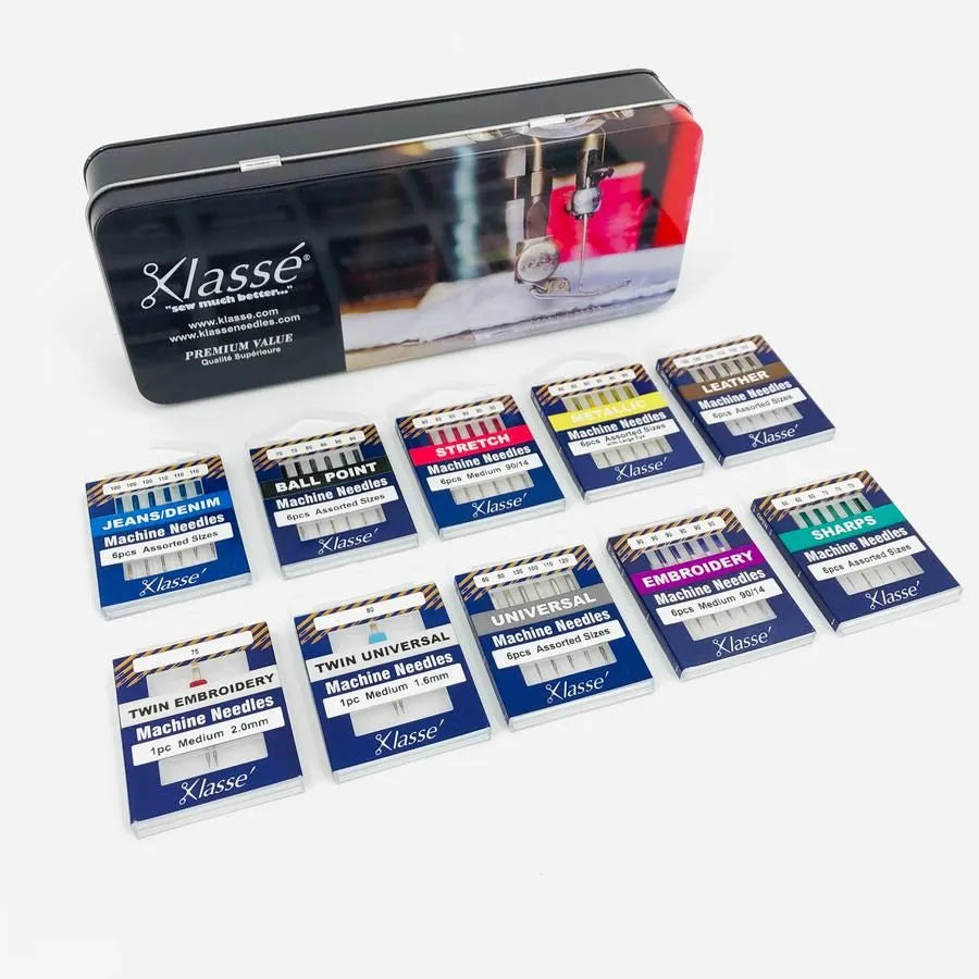 Klasse Needle Variety GIft Tin Includes 10 Different Needle Packs