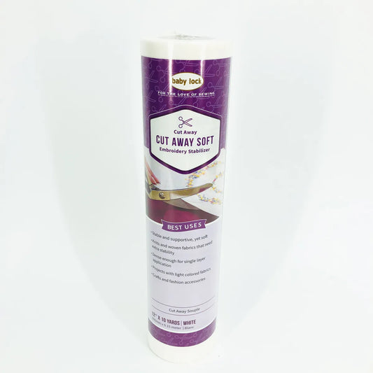 Cut Away Soft Stabilizer Medium White 2.0 oz 12 in x 10 yd Roll