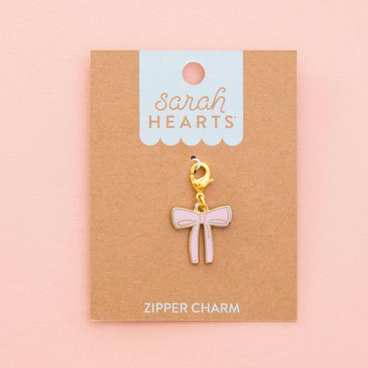Pink Bow Zipper Charm