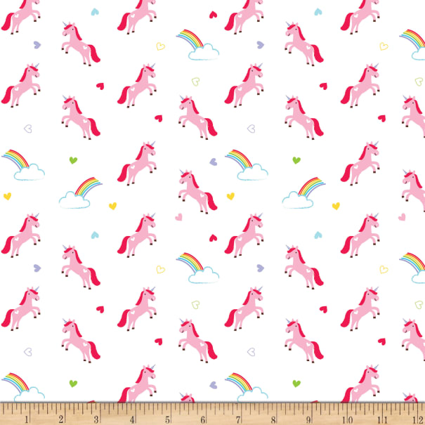 Once Upon A Time Unicorns - White