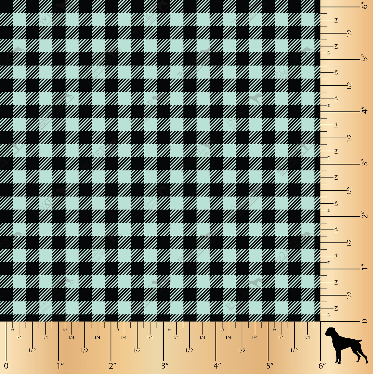 Light Mint - Buffalo Plaid Diagonal 1/4"