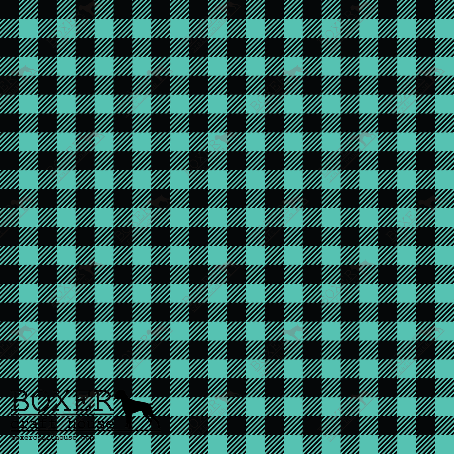 Mint - Buffalo Plaid Diagonal 1/4"