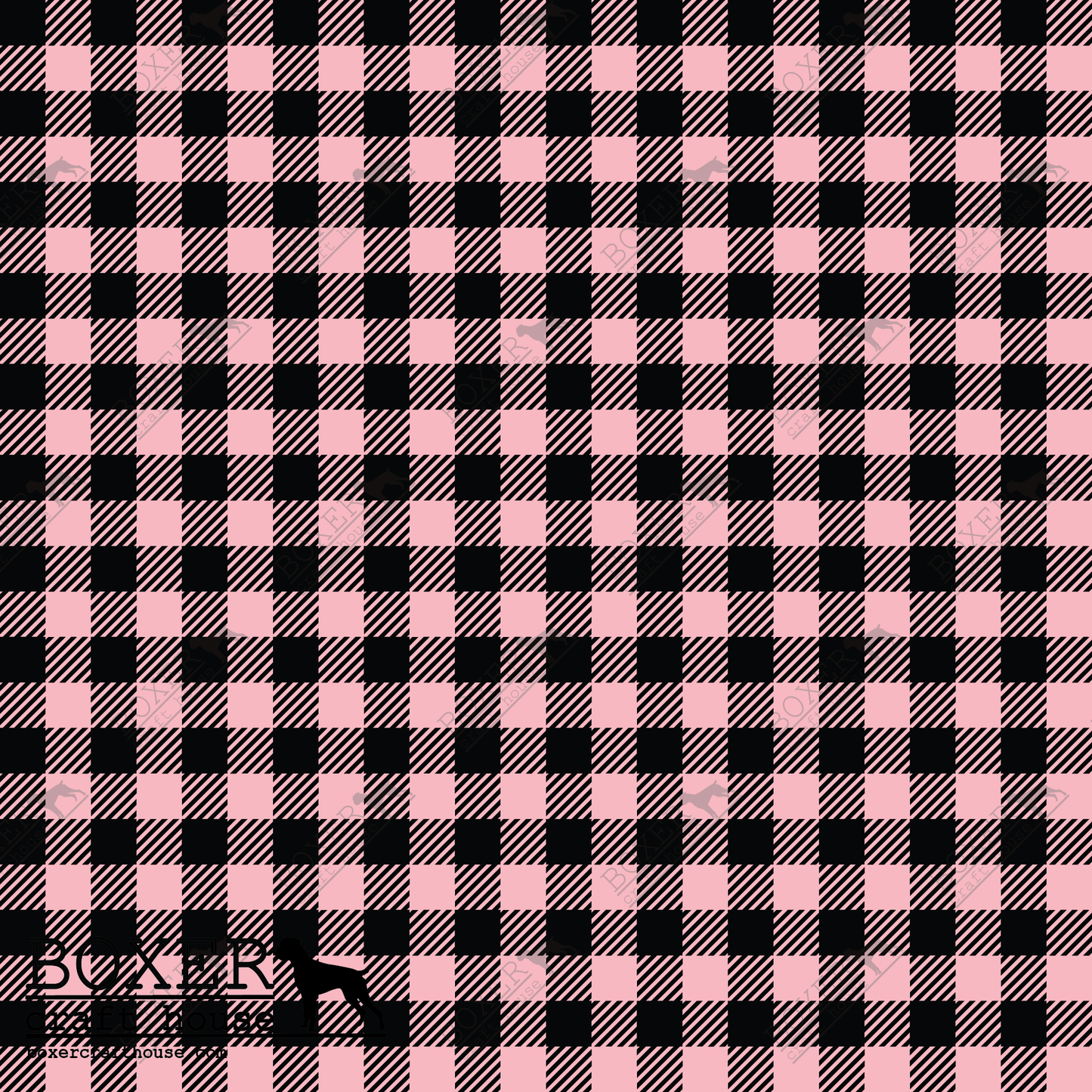 Tickled Pink - Buffalo Plaid Diagonal 1/4"
