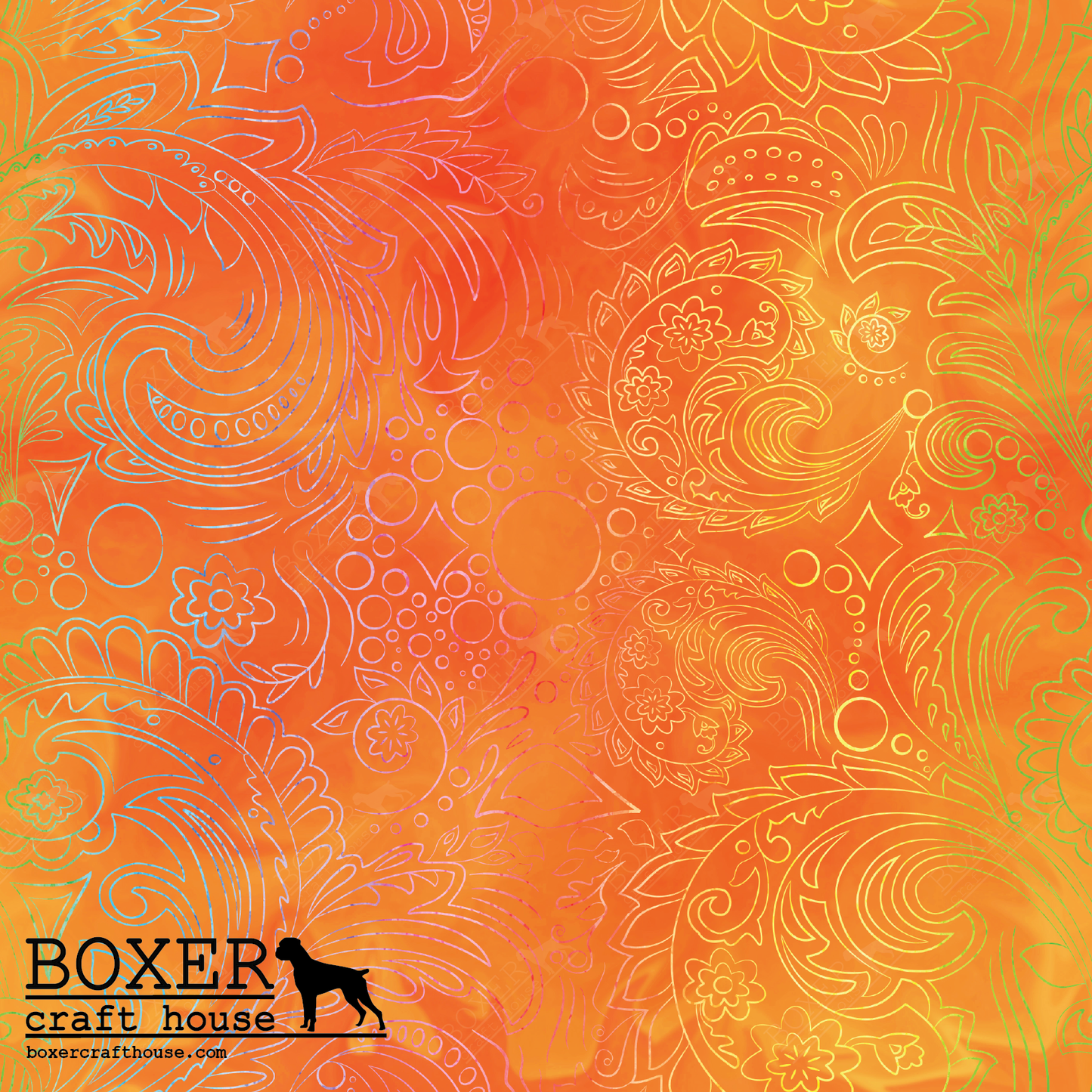 Fire Orange - Paisley