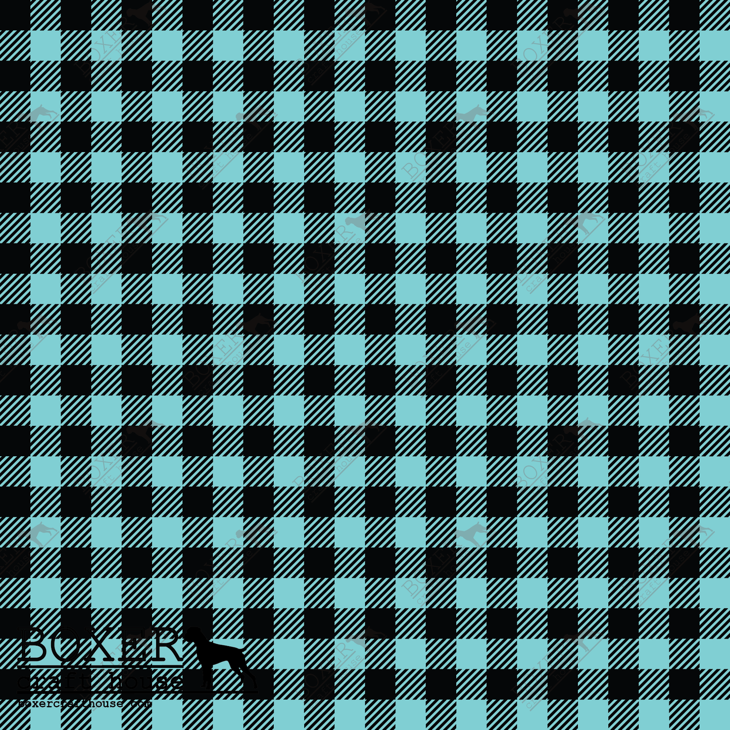 Light Blue - Buffalo Plaid Diagonal 1/4"