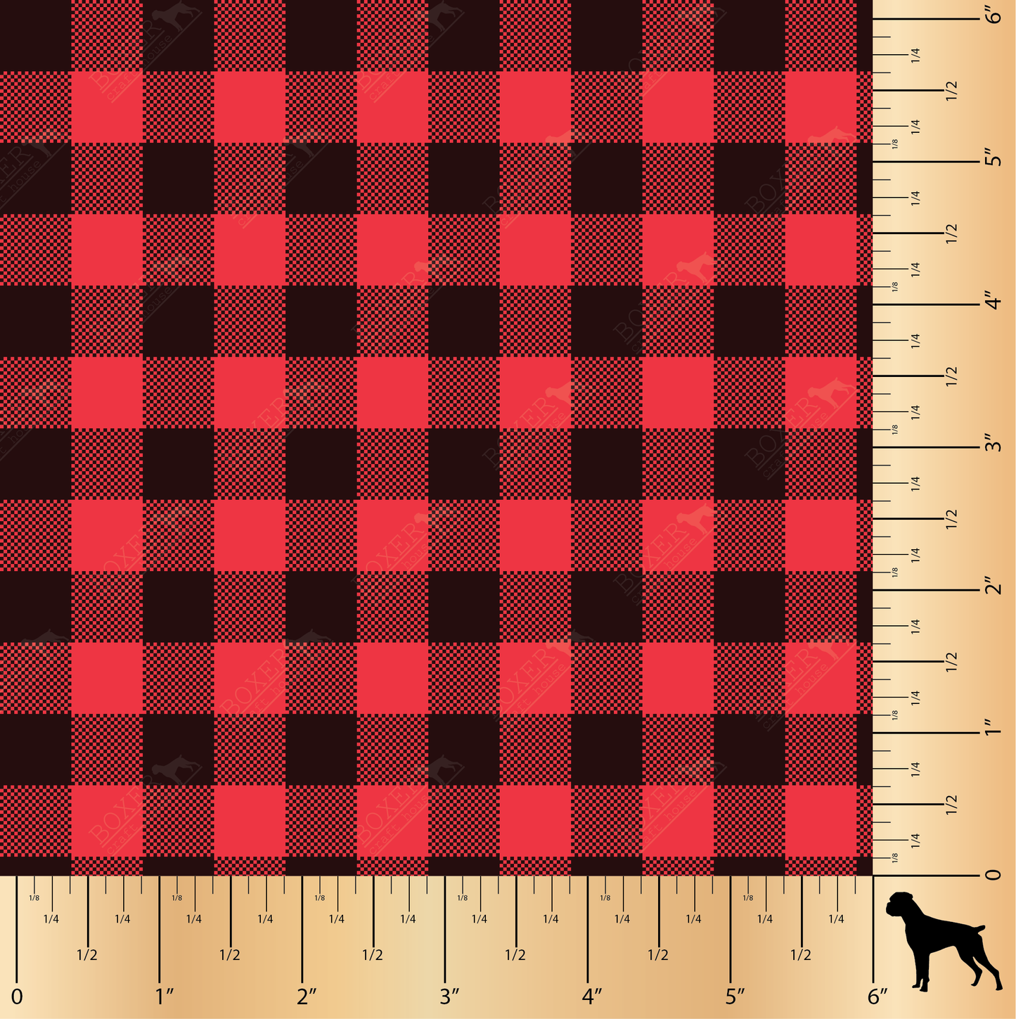 Red - Buffalo Plaid - 1/2"