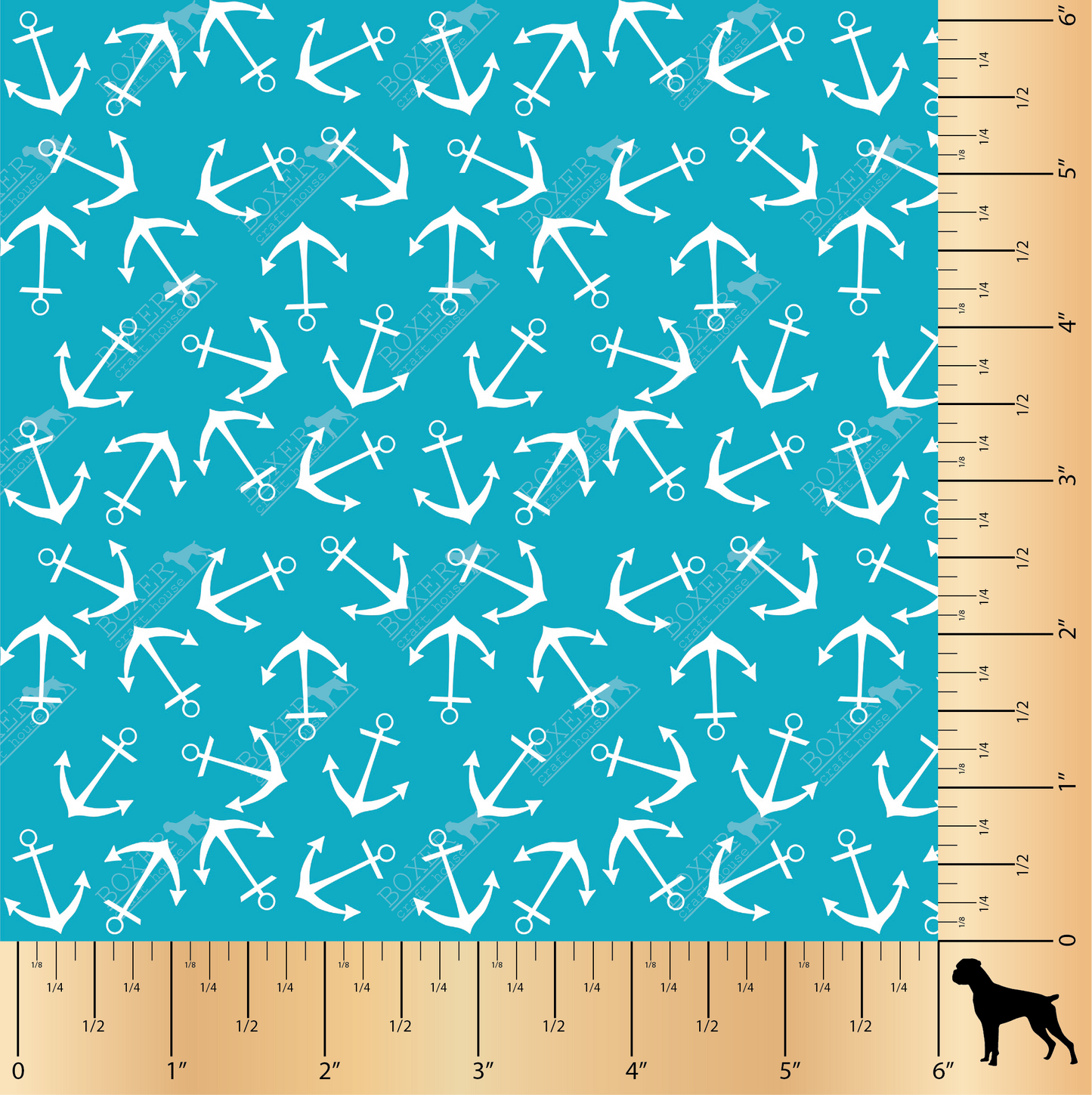 Coastal Patterns Anchors Blue LARGE