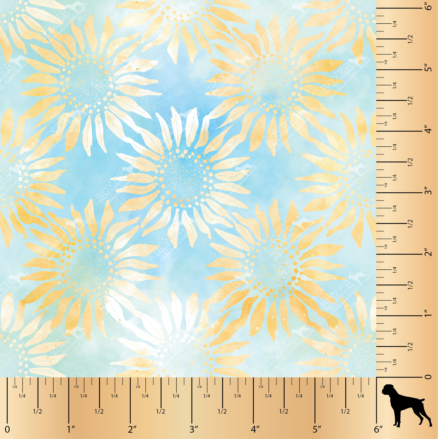 Sunflower Batik - Light Blue