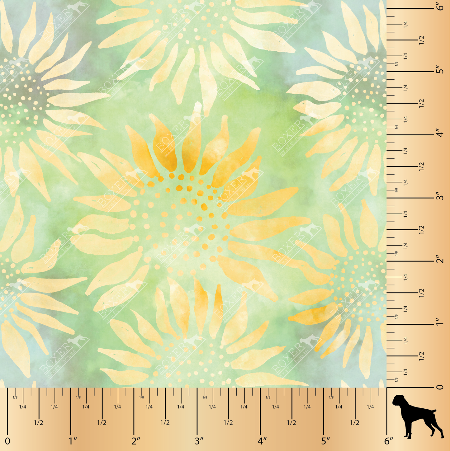 Sunflower Batik - Green