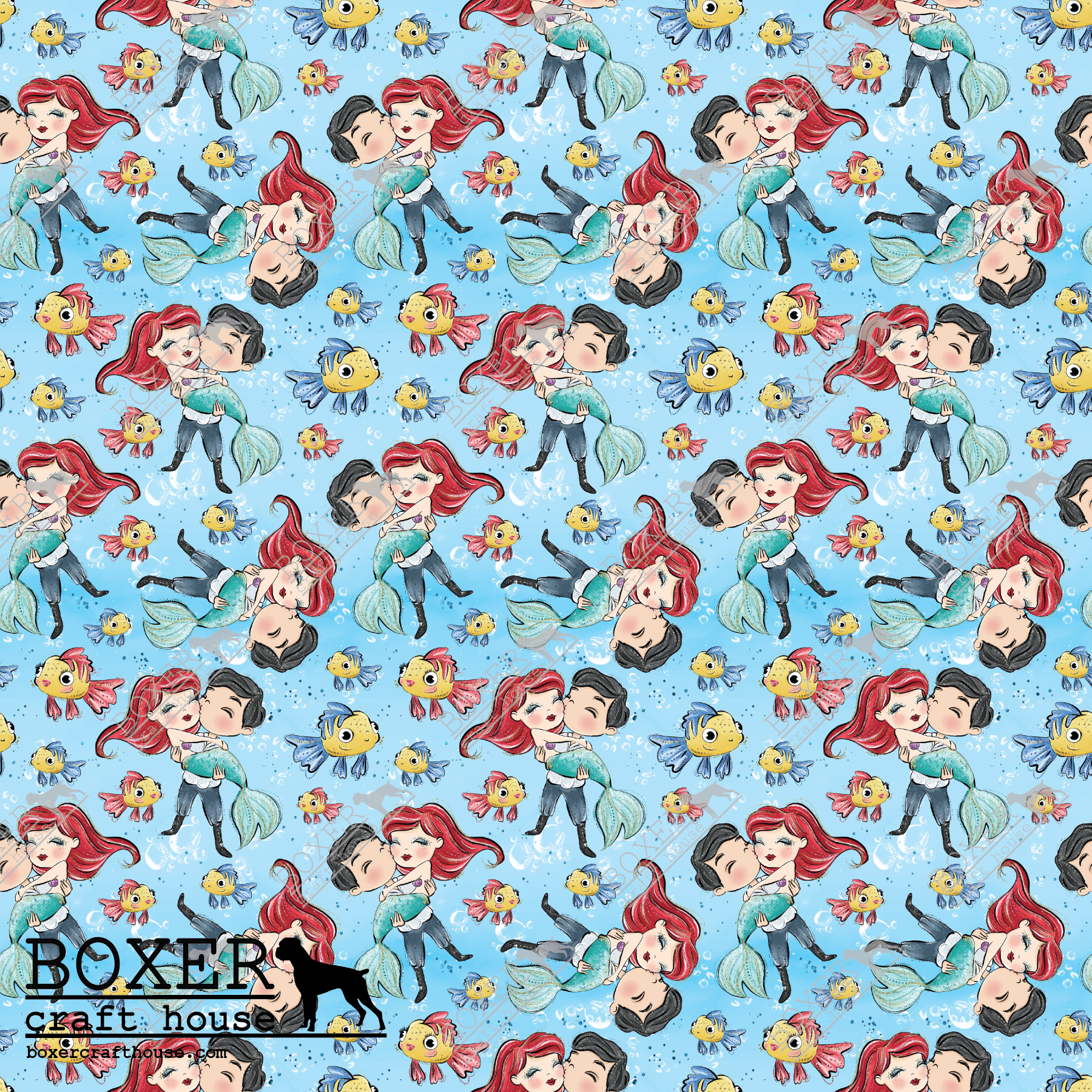 mermaid ariel little mermaid fabric