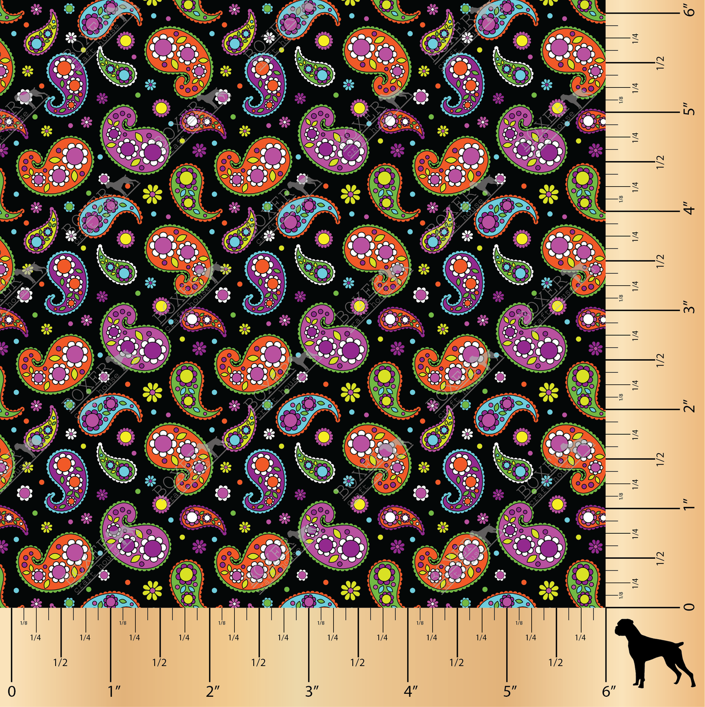 Paisley Flowers Rainbow Paisley