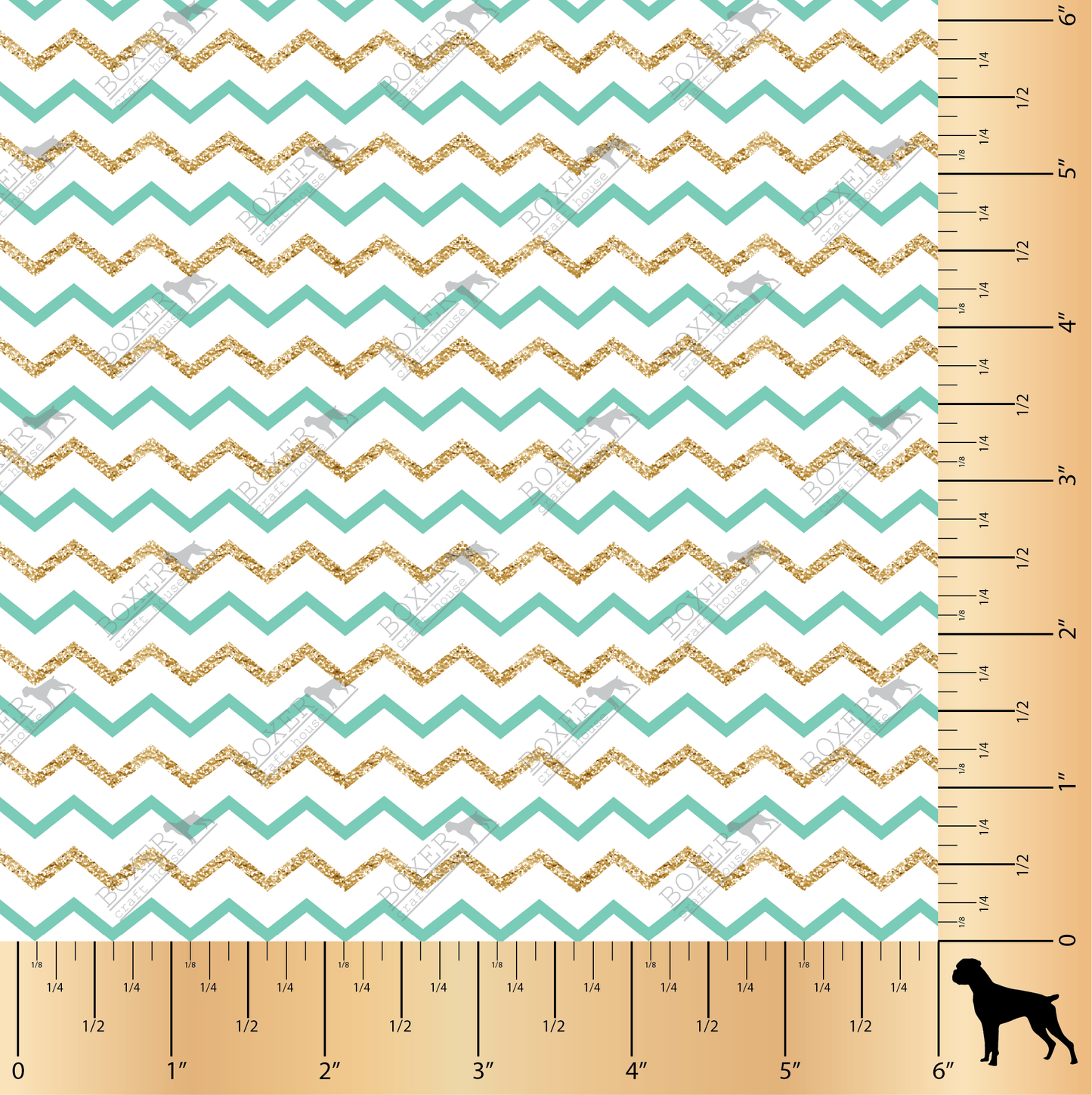 Flamingos - Chevron Aqua