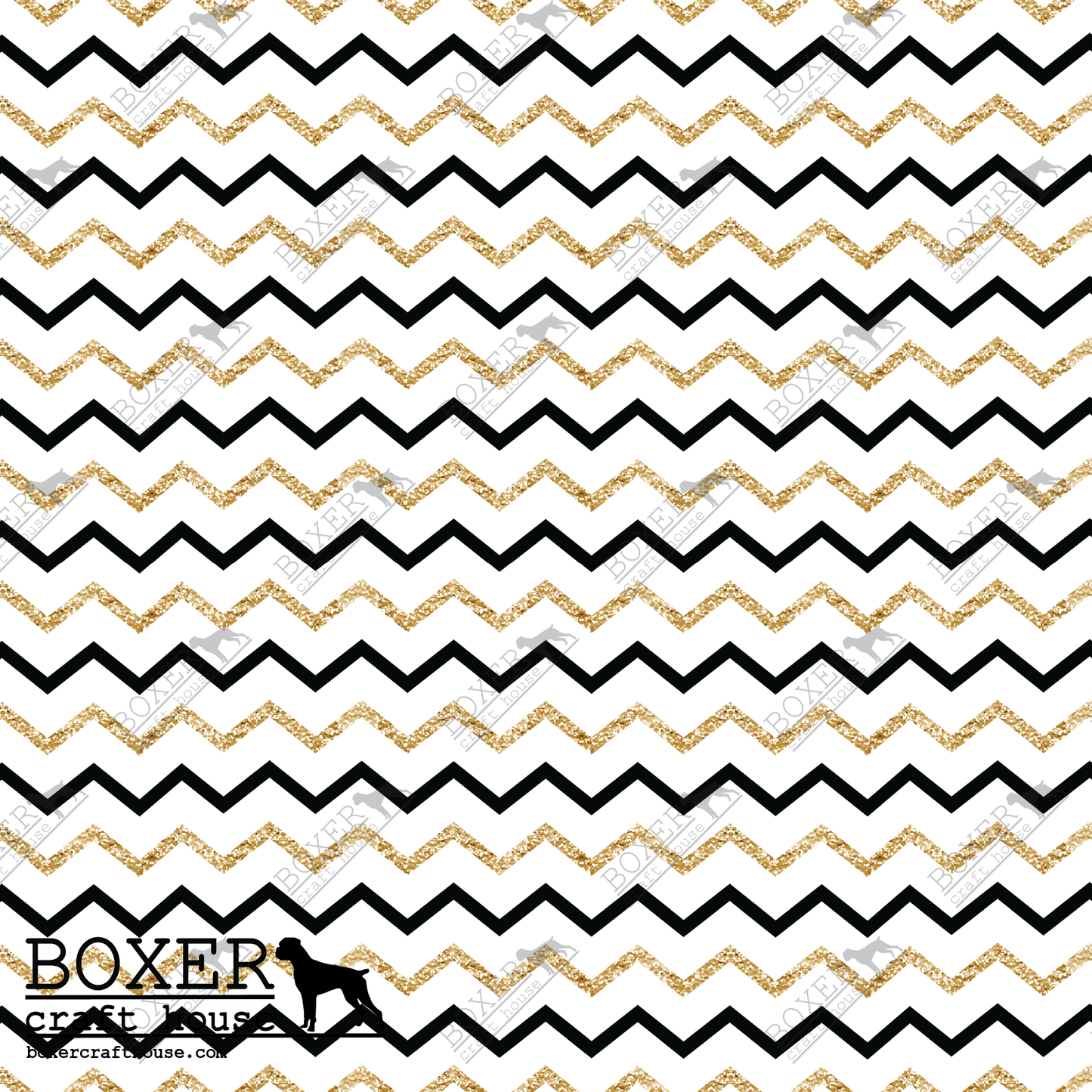 Flamingos - Chevron Black