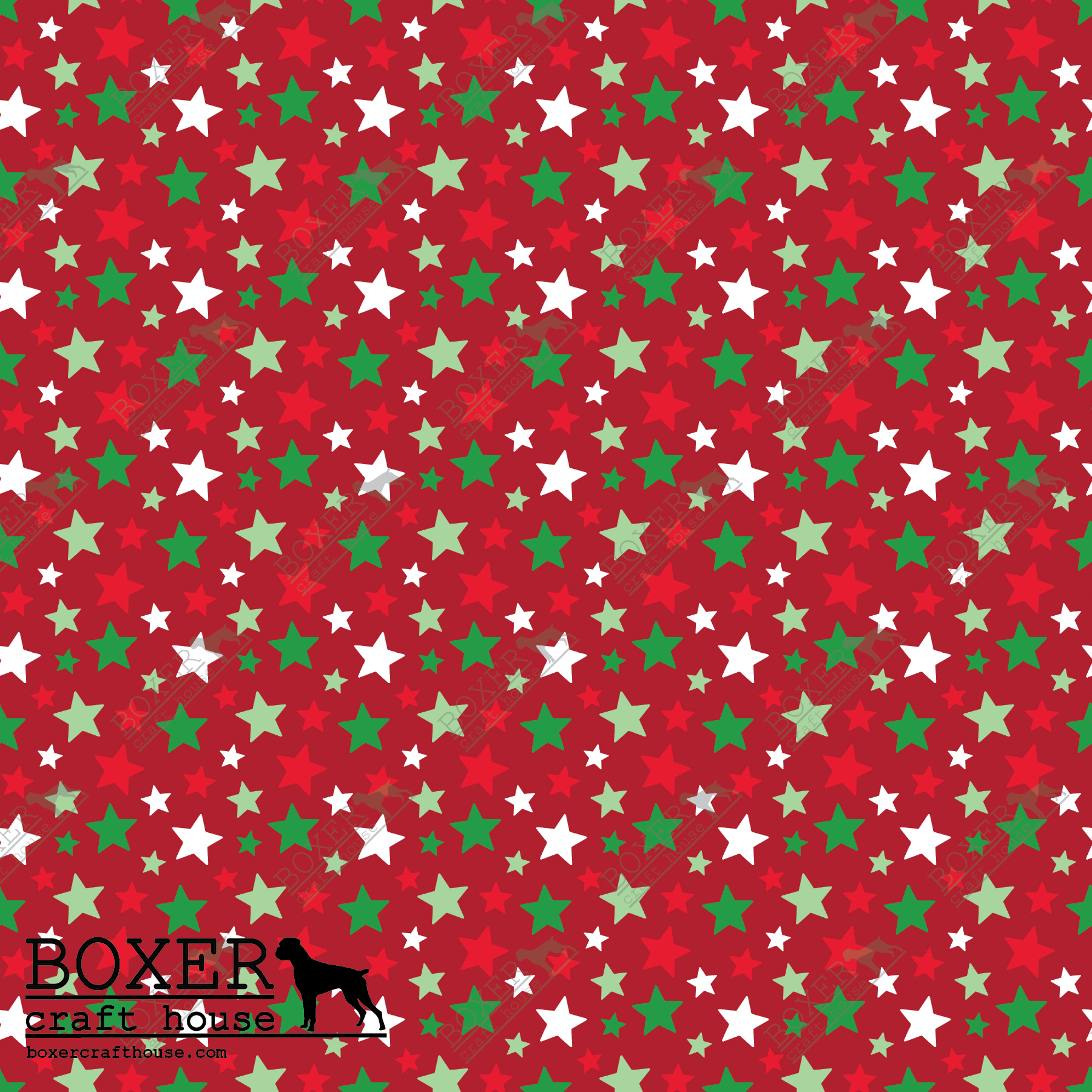 Christmas Snowflake Stars Pattern in Holly Jolly Red Wrapping Paper by  DEC02