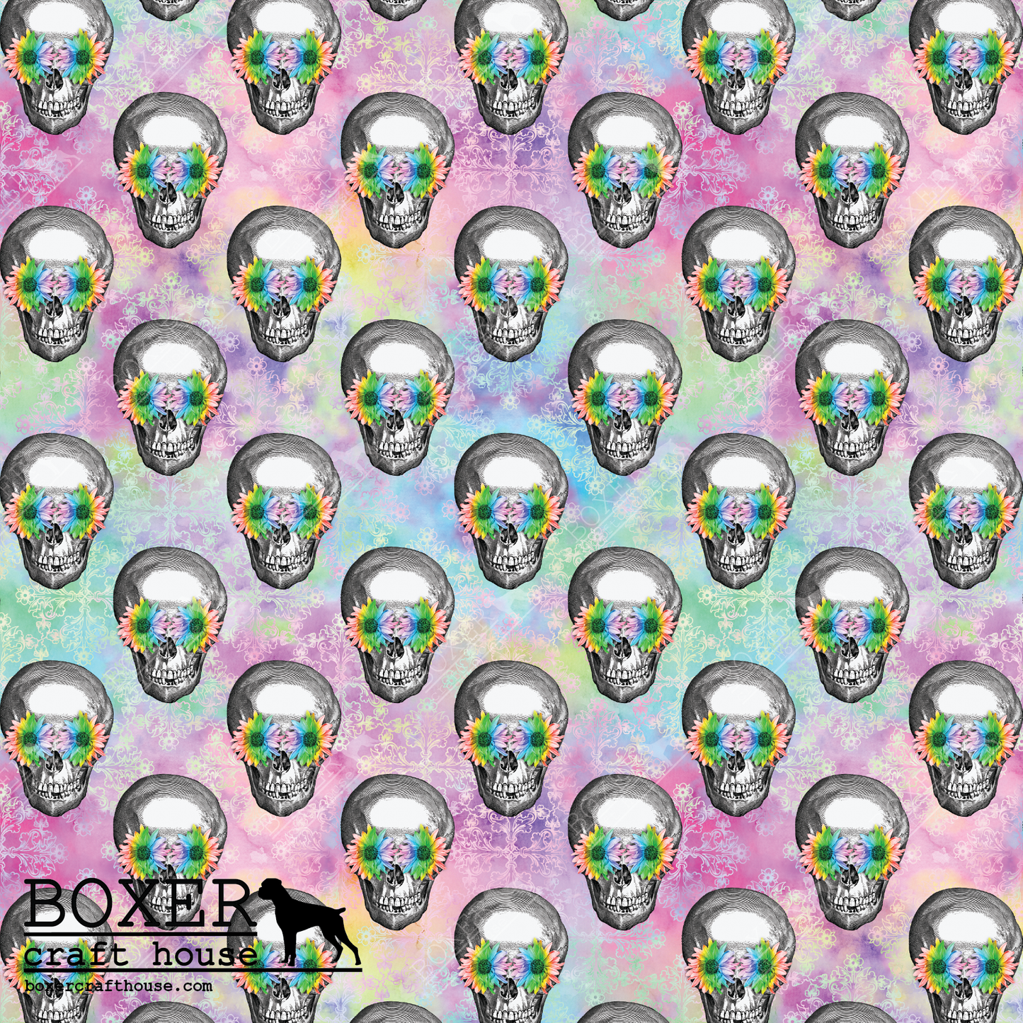 Colorful Skulls - Pattern One