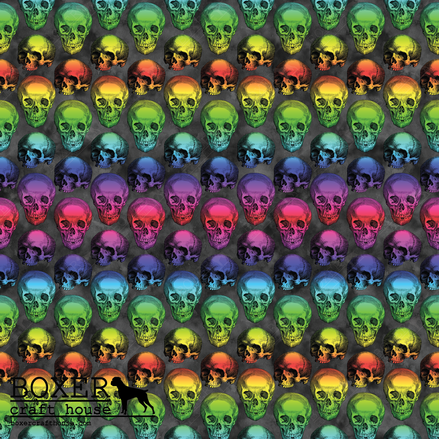 Colorful Skulls Faux Leather, Embroidery Vinyl, Sewing Faux Leather, Rainbow Skulls, Bag Making Supplies, Faux Leather For Embroidery, Quality Faux Leather, Embroidery Supplies, Sewing Supplies, Woman Owned Business, Craft Supply Store, USA,