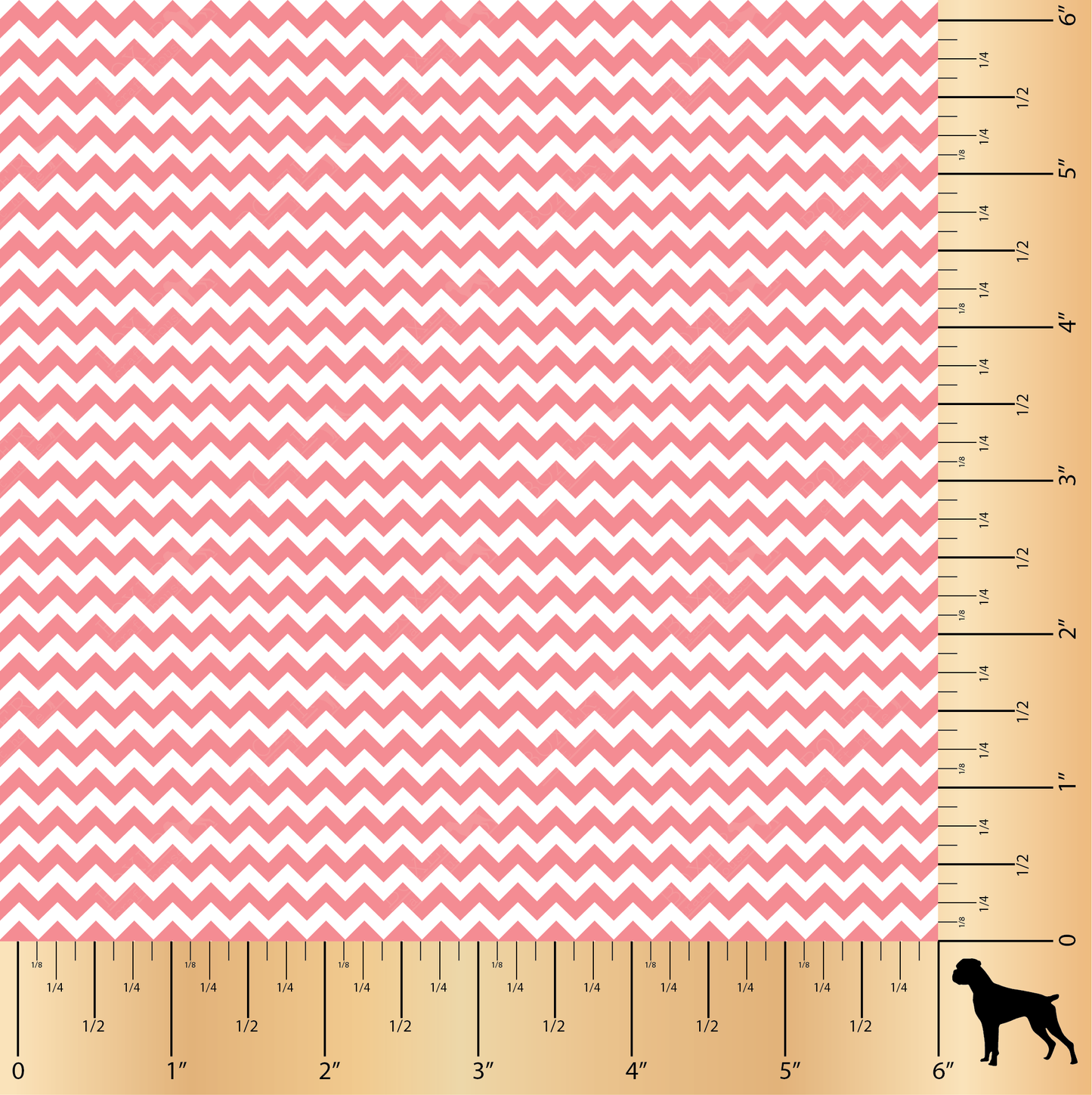 Chevron .25" - Salmon Rose