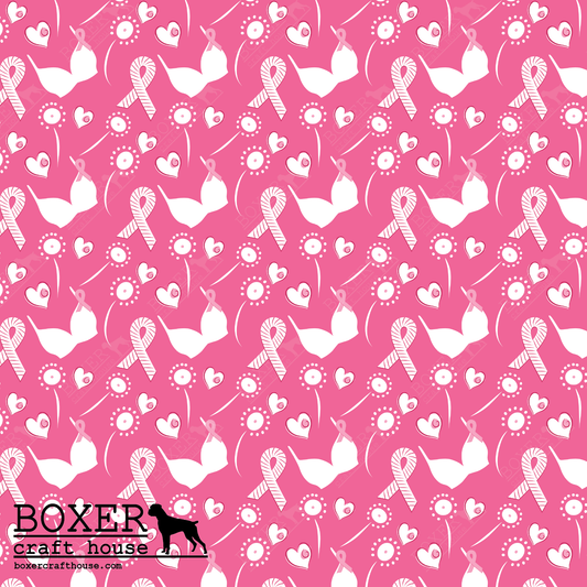 Breast Cancer Faux Leather, Embroidery Vinyl, Sewing Faux Leather, Bag Making Supplies, Faux Leather For Embroidery, Quality Faux Leather, Embroidery Supplies, Sewing Supplies, Woman Owned Business, Craft Supply Store, USA, In the Hoop Supplies, Sewing with vinyl,Specialty Vinyl, Printed in the USA Faux Leather,Pink, Wear pink, Love the tatas, Breast Cancer Embroidery Vinyl, Breast Cancer Faux Leather