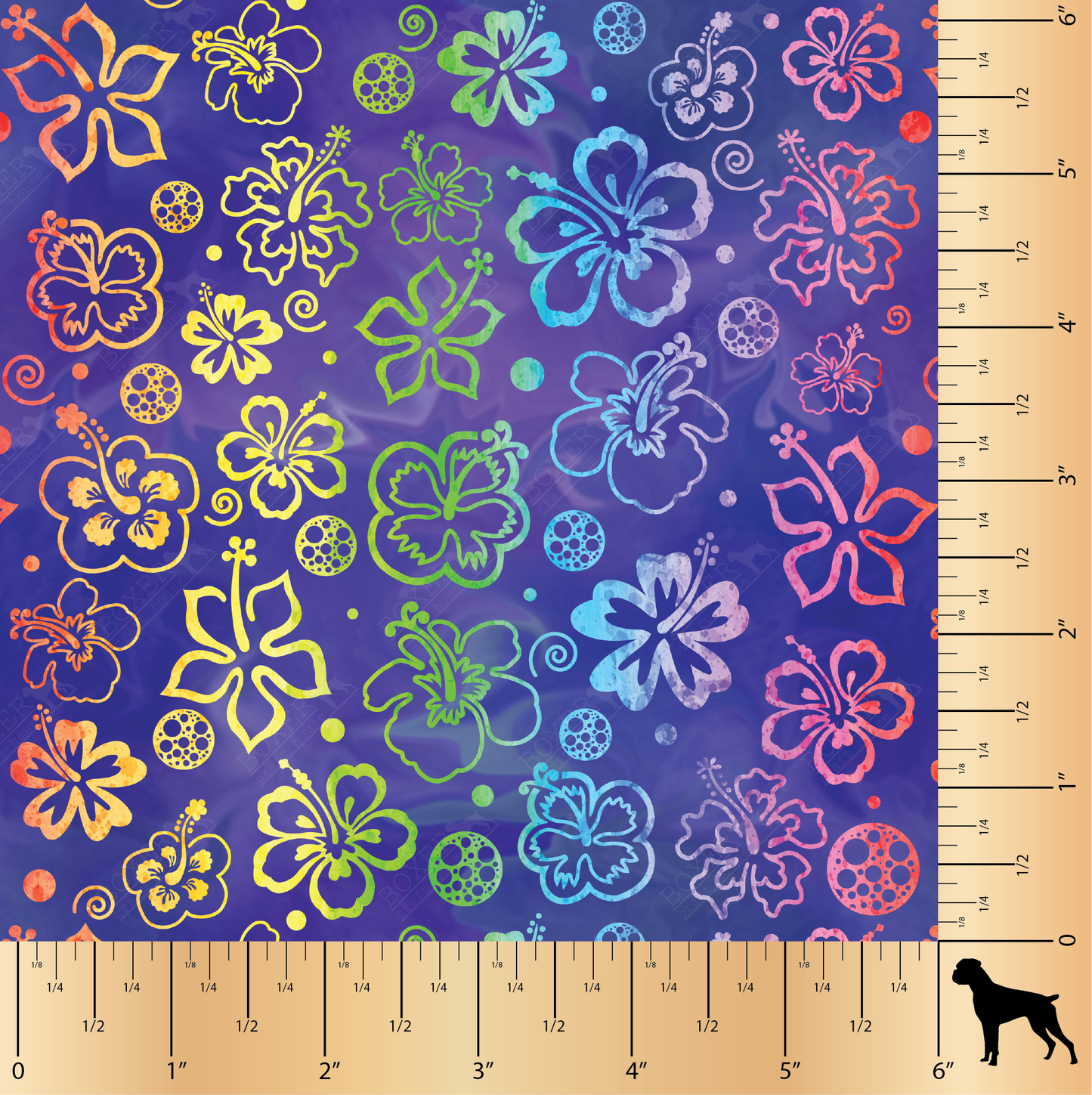 Inky Indigo - Tropical Flowers