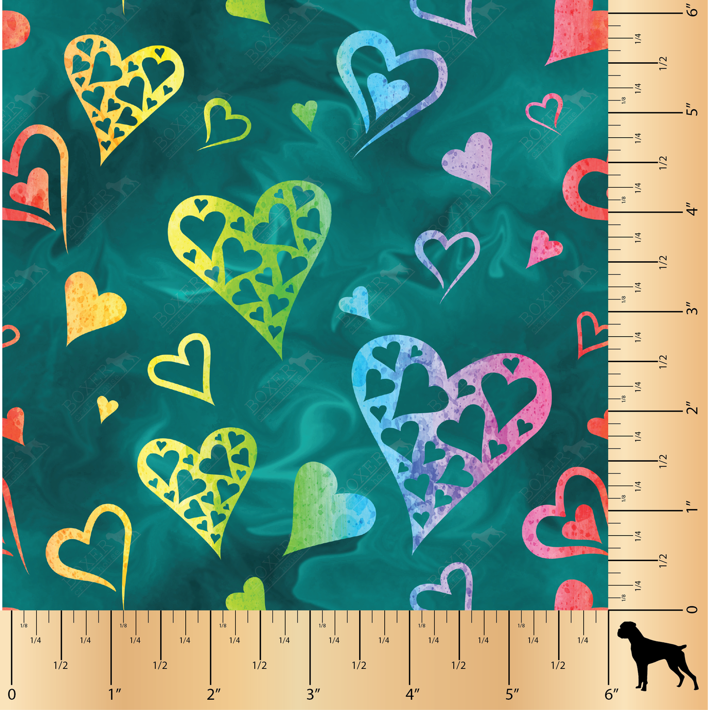 Totally Teal - Hearts
