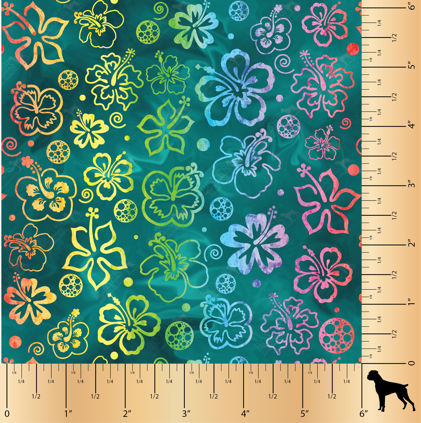 Totally Teal - Tropical Flowers