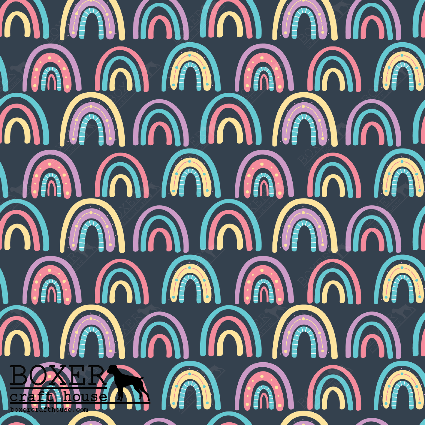 Pastel Rainbow - Midnight Navy LG