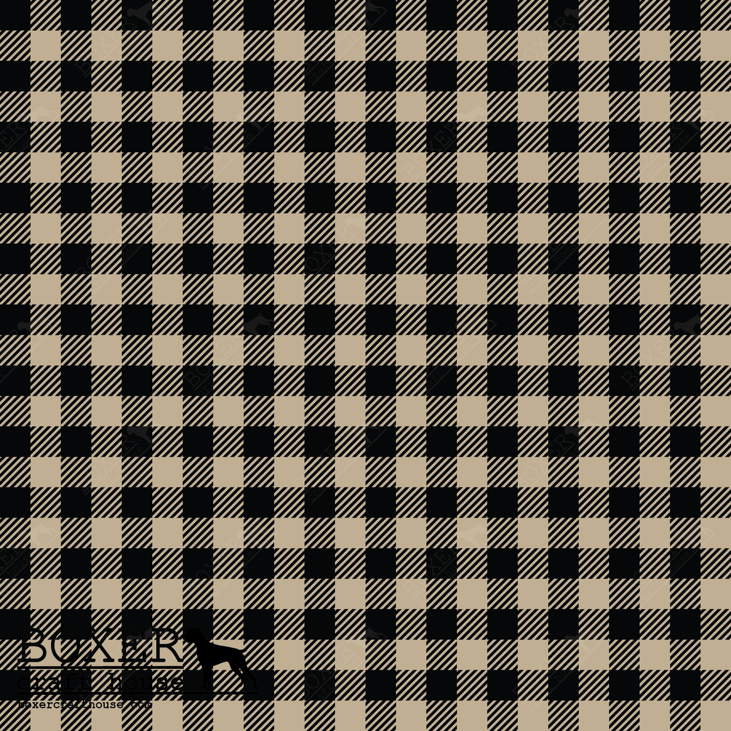 Pale Khaki - Buffalo Plaid Diagonal 1/4"