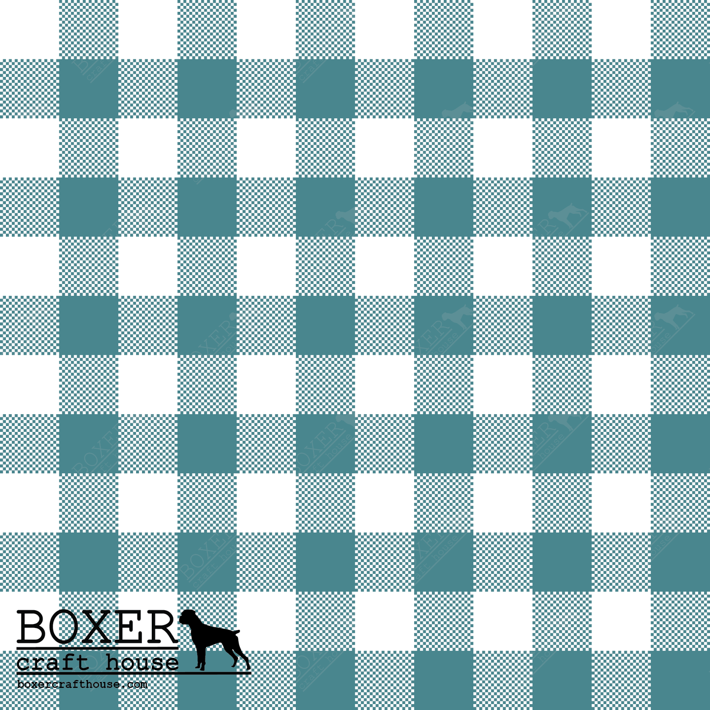 Gingham 1/2" - Teal