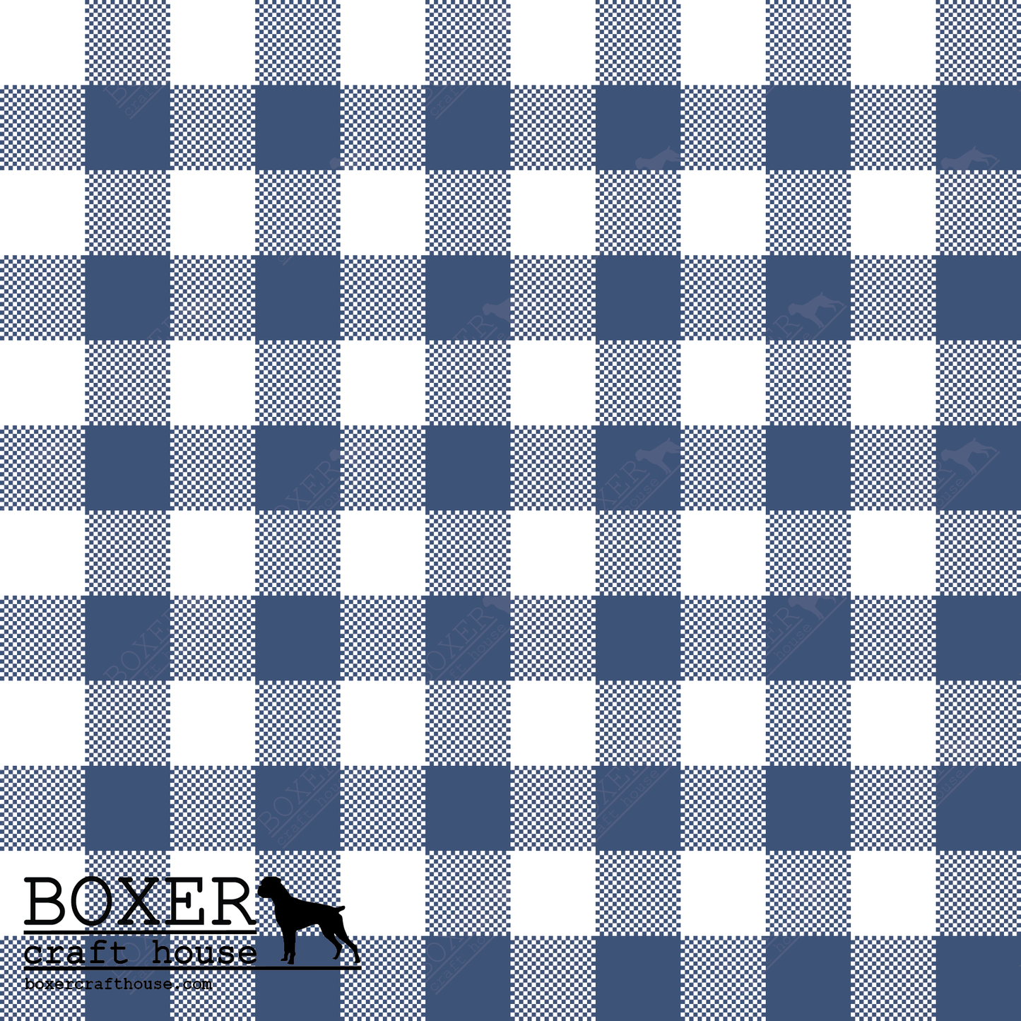 Gingham 1/2" - True Navy